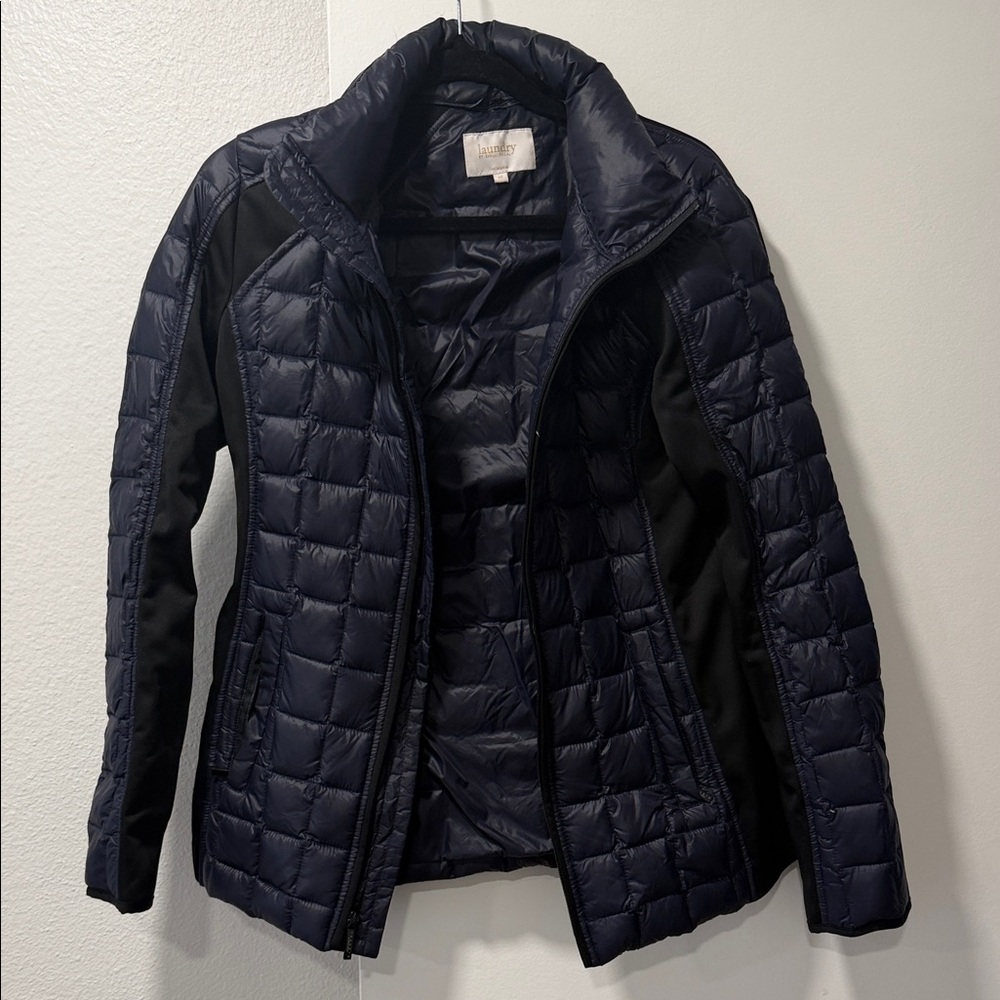 Laundry By Shelli Segal Dark Blue Puffer Jacket